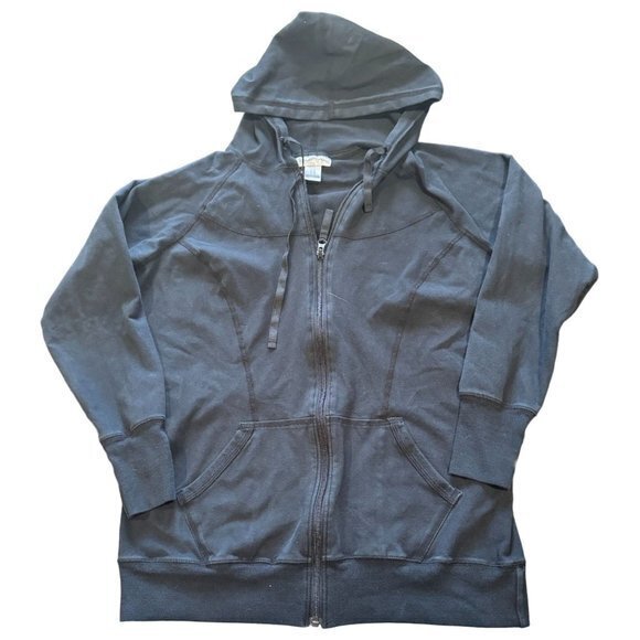 MOTHERHOOD MATERNITY BLACK FULL ZIP HOODIE SIZE M‎ |N1 - Picture 1 of 5